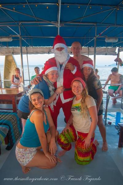Santa Klaus on the MV Thai Sea...