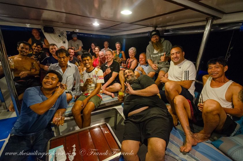 col night on a liveaboard