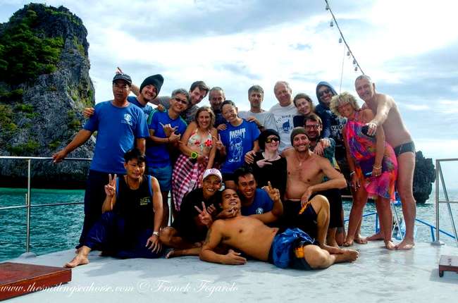 Nice team, happy divers, The Smiling Seahorse
