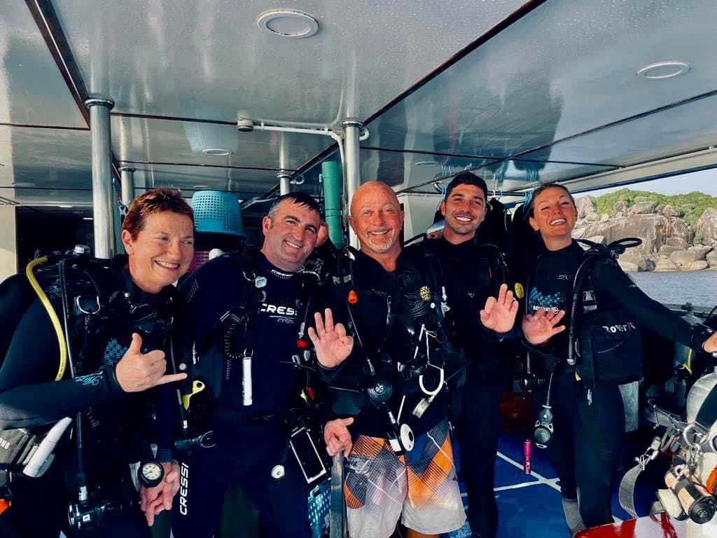 Happy divers onboard The Smiling Seahorse