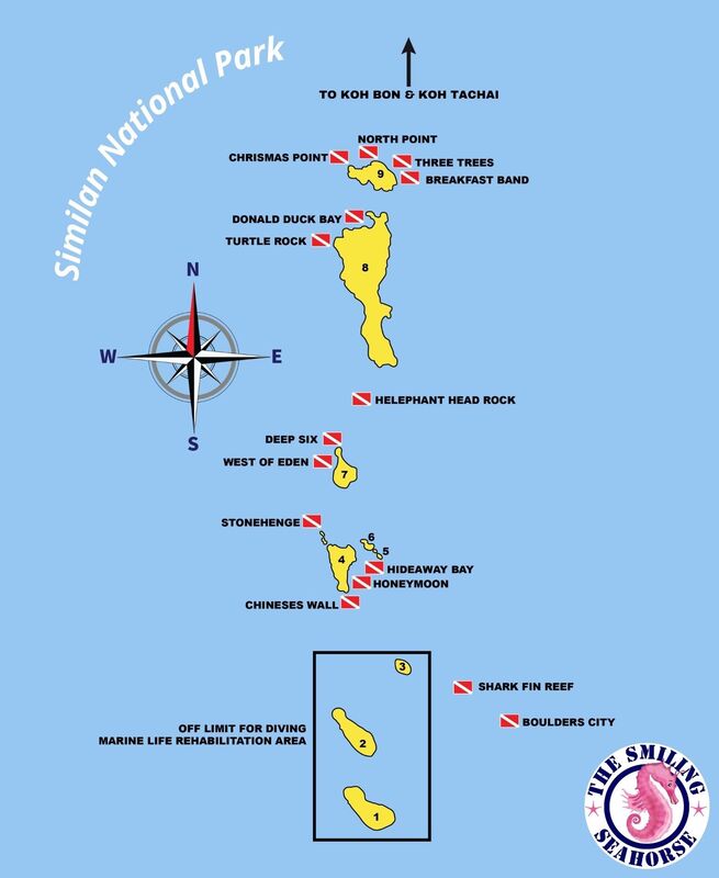 The Similan archipelago consists of eleven islands