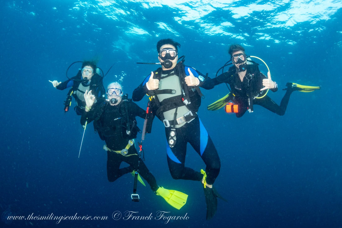 group of divers in myanmar