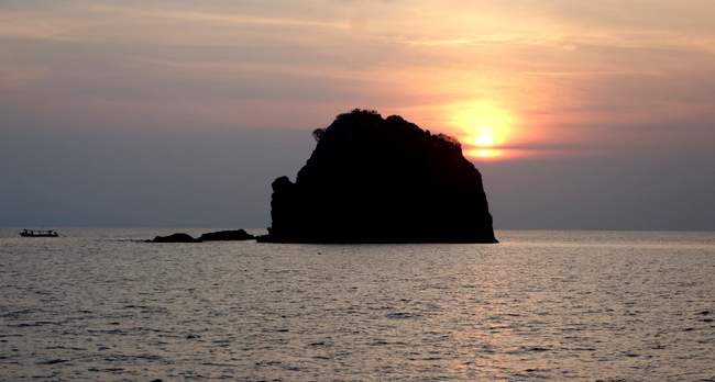 Incredible sunset in Mergui Archipelago