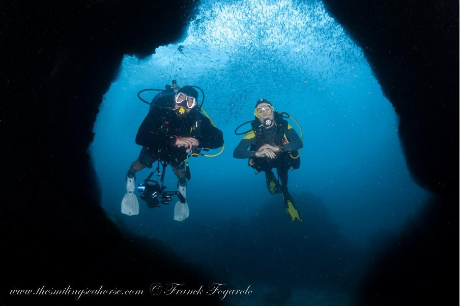 Cave diving in the “Cathedral”. A very special moment