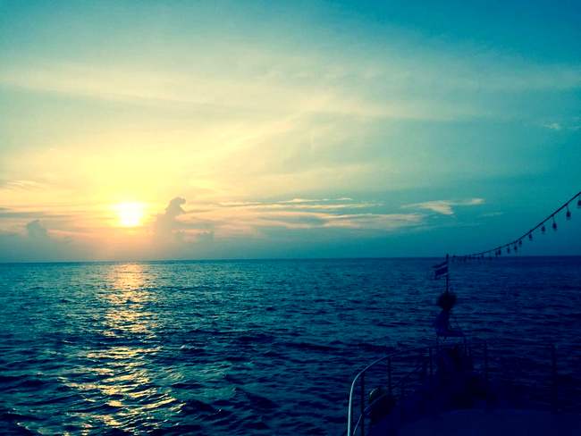 Sunset on Thailand sea