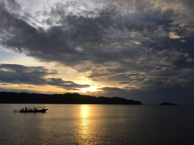 Golden sunset in Mergui Archipelago
