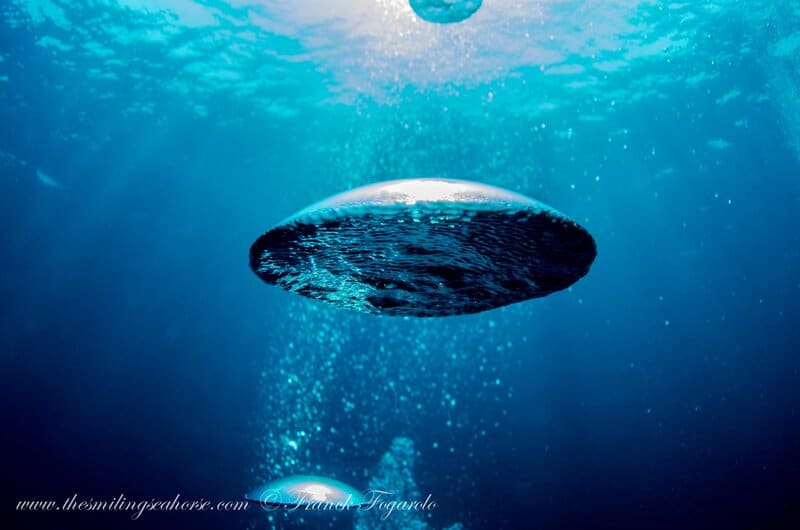 diving bubble photography