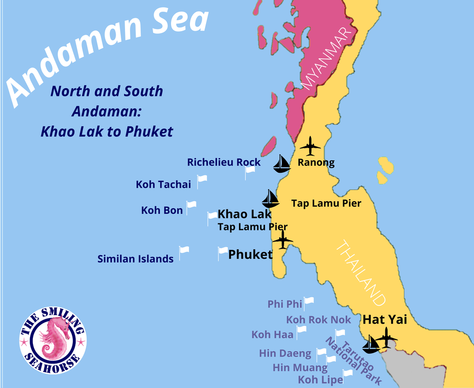 North and South Andaman dive sites of Thailand