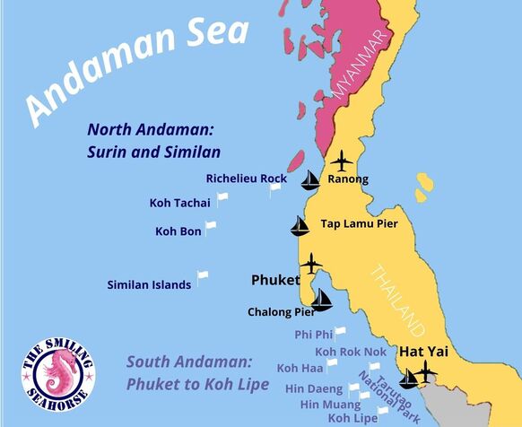 marine National parks in the south of Thailand