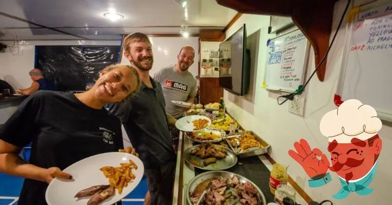 What will you eat onboard The Smiling Seahorse?