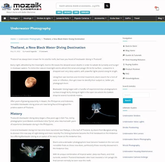 Thailand, a New Black Water Diving Destination